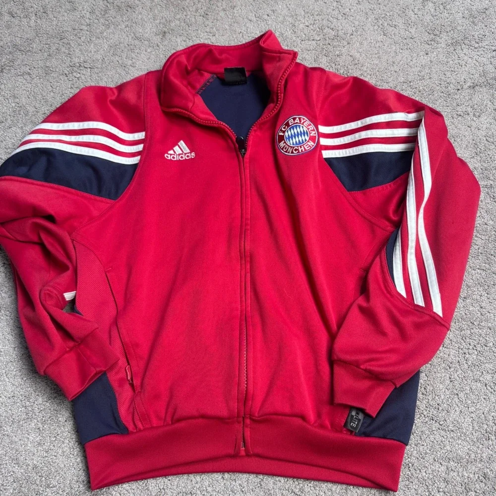 Adidas Bayern Munich Football Jacket and Pants Youth 10/12 Red Blue 2000s